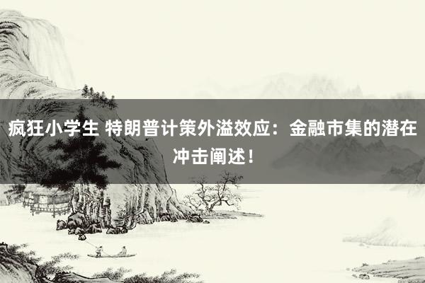 疯狂小学生 特朗普计策外溢效应：金融市集的潜在冲击阐述！