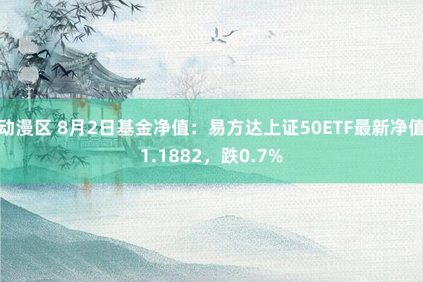 动漫区 8月2日基金净值：易方达上证50ETF最新净值1.1882，跌0.7%