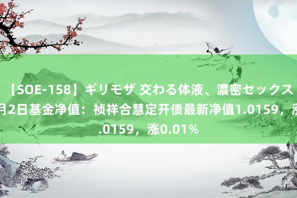 【SOE-158】ギリモザ 交わる体液、濃密セックス Ami 8月2日基金净值：祯祥合慧定开债最新净值1.0159，涨0.01%