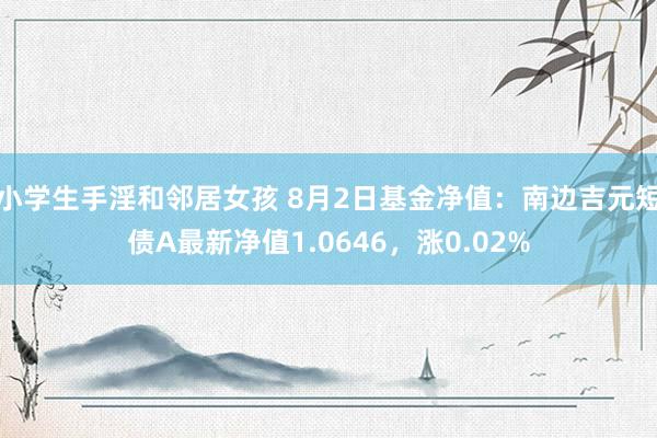 小学生手淫和邻居女孩 8月2日基金净值：南边吉元短债A最新净值1.0646，涨0.02%