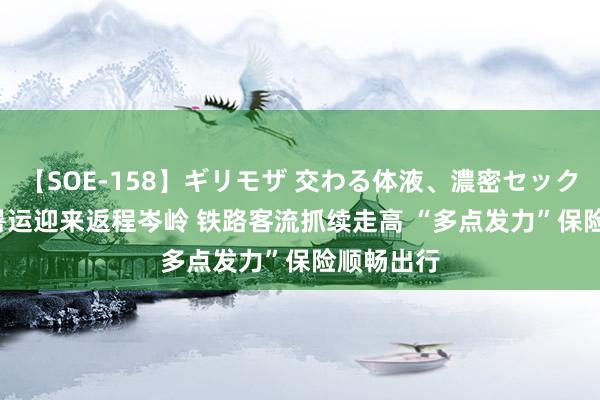 【SOE-158】ギリモザ 交わる体液、濃密セックス Ami 暑运迎来返程岑岭 铁路客流抓续走高 “多点发力”保险顺畅出行