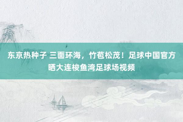 东京热种子 三面环海，竹苞松茂！足球中国官方晒大连梭鱼湾足球场视频