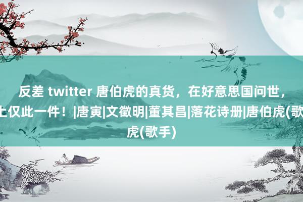 反差 twitter 唐伯虎的真货，在好意思国问世，世上仅此一件！|唐寅|文徵明|董其昌|落花诗册|唐伯虎(歌手)